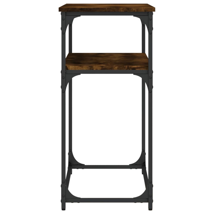 konsolbord 100x35,5x75 cm konstrueret træ røget egetræsfarve