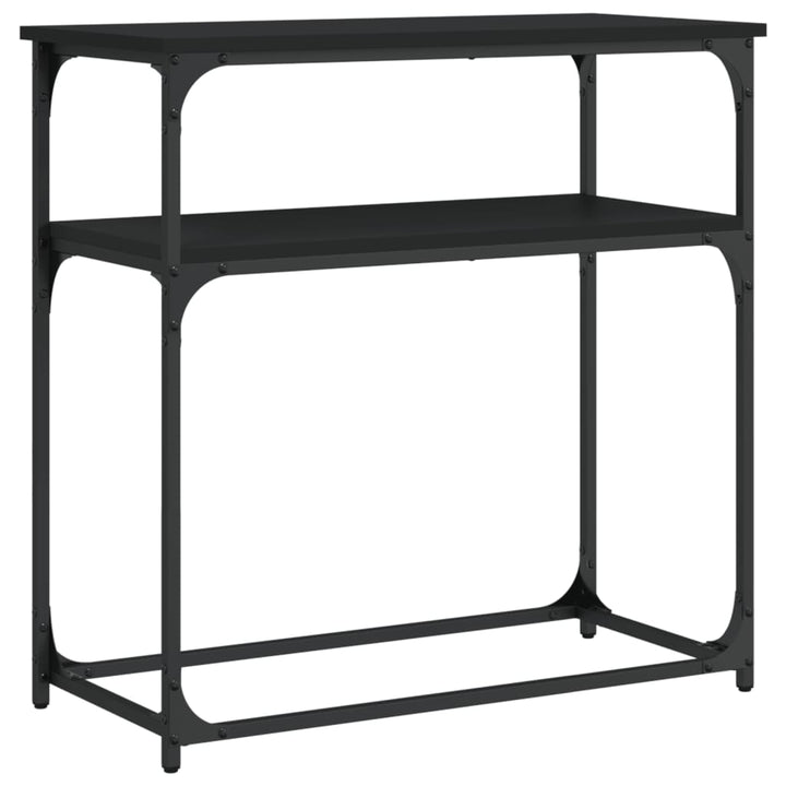 konsolbord 75x35,5x75 cm konstrueret træ sort