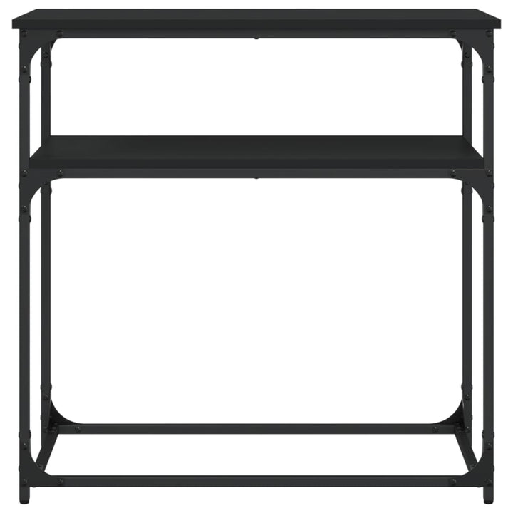 konsolbord 75x35,5x75 cm konstrueret træ sort
