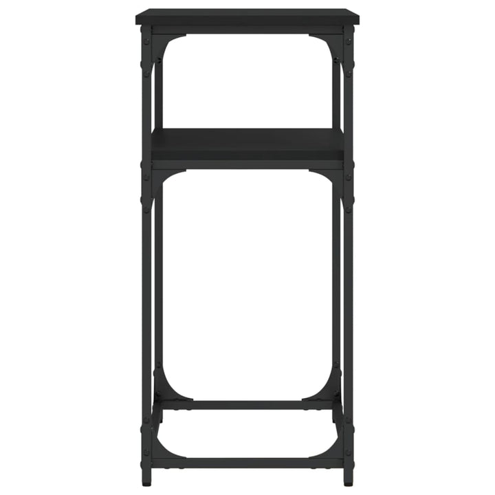 konsolbord 75x35,5x75 cm konstrueret træ sort