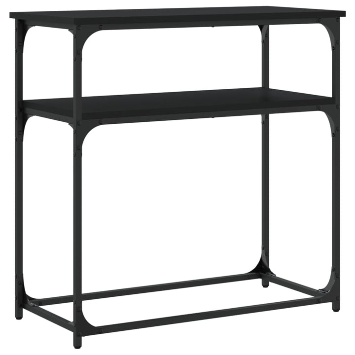 konsolbord 75x35,5x75 cm konstrueret træ sort