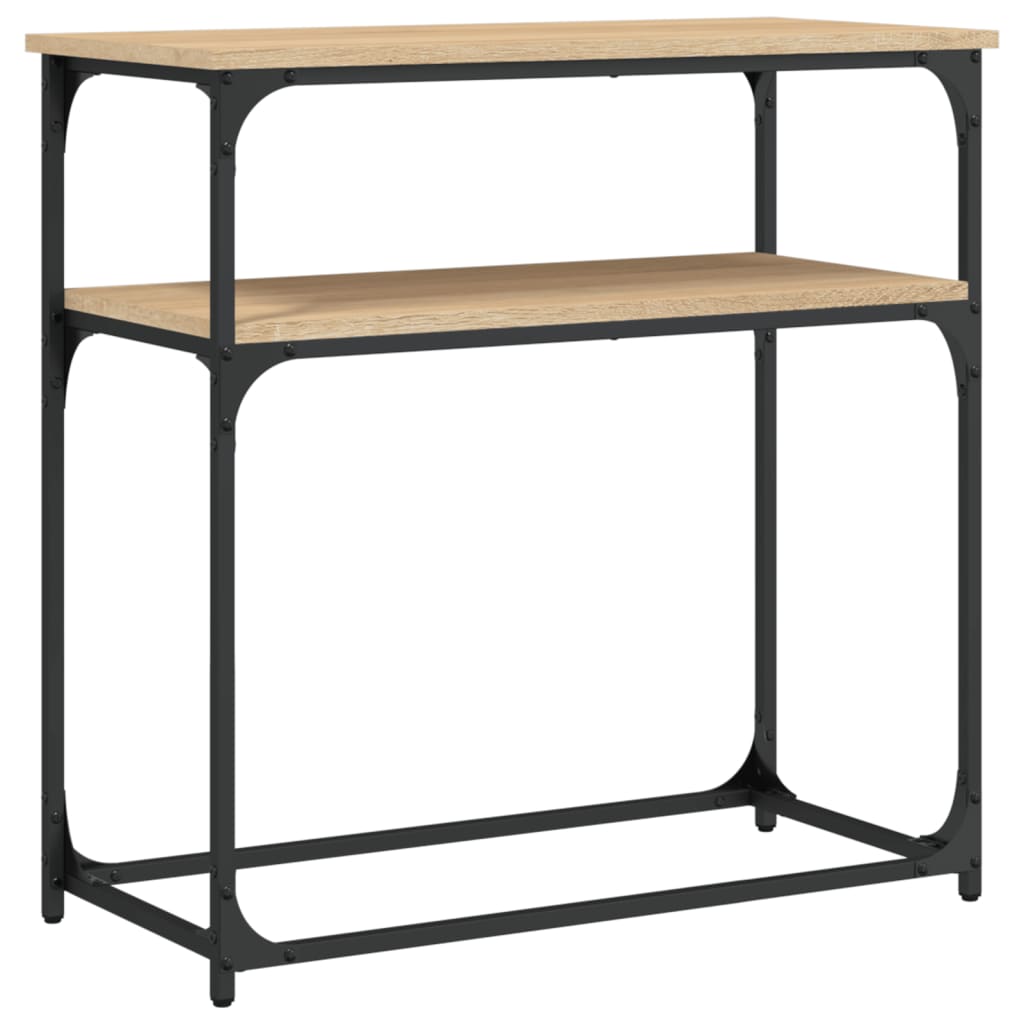 konsolbord 75x35,5x75 cm konstrueret træ sonoma-eg