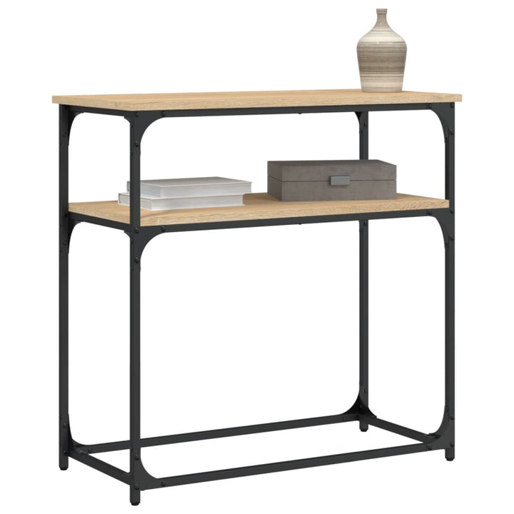 konsolbord 75x35,5x75 cm konstrueret træ sonoma-eg