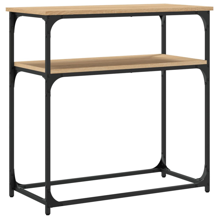 konsolbord 75x35,5x75 cm konstrueret træ sonoma-eg