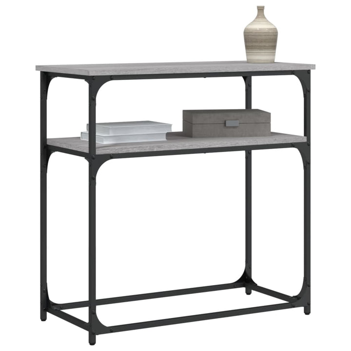 konsolbord 75x35,5x75 cm konstrueret træ grå sonoma-eg