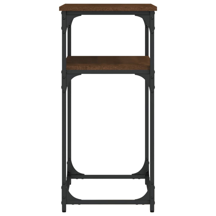 konsolbord 75x35,5x75 cm konstrueret træ brun egetræsfarve