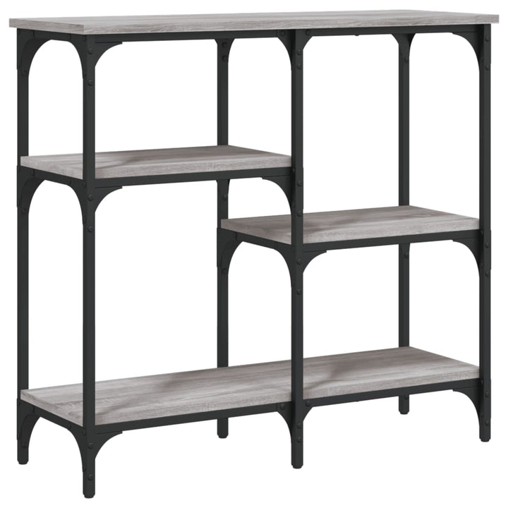 konsolbord 80x29x75 cm konstrueret træ grå sonoma-eg
