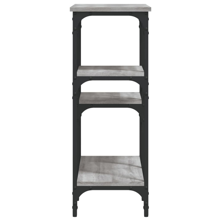 konsolbord 80x29x75 cm konstrueret træ grå sonoma-eg