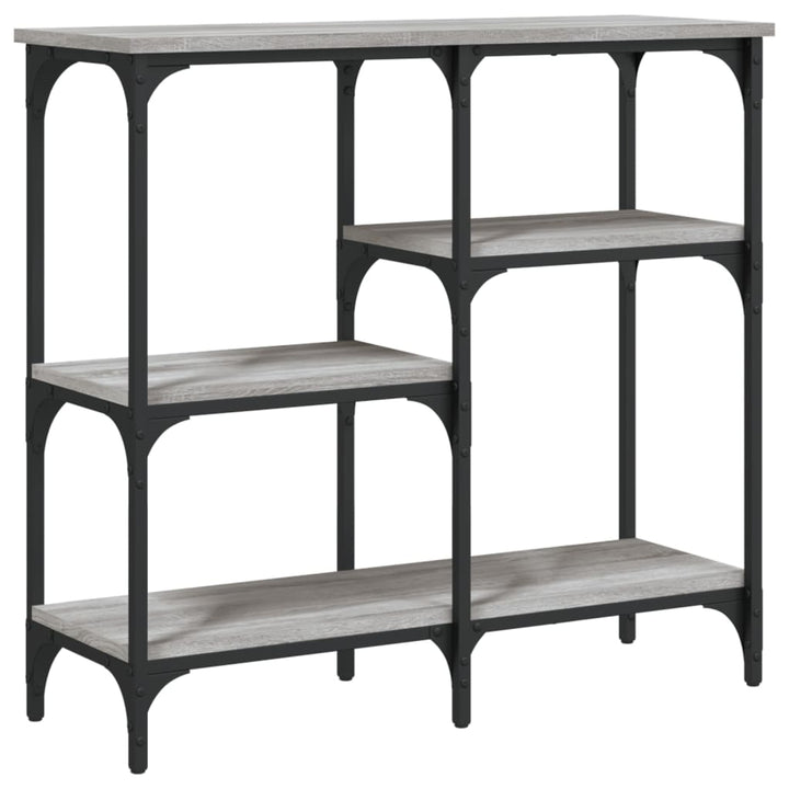 konsolbord 80x29x75 cm konstrueret træ grå sonoma-eg