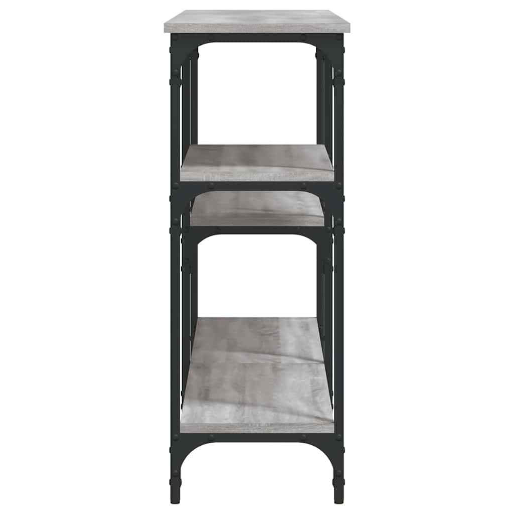 konsolbord 160x29x75 cm konstrueret træ grå sonoma-eg