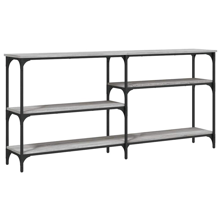 konsolbord 160x29x75 cm konstrueret træ grå sonoma-eg