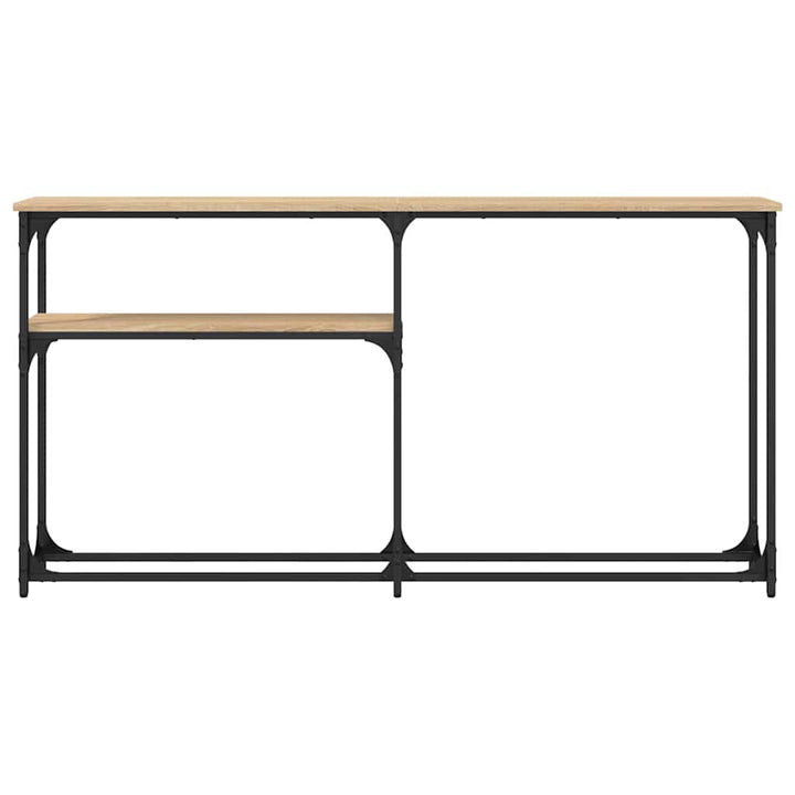 konsolbord 145x22,5x75 cm konstrueret træ sonoma-eg