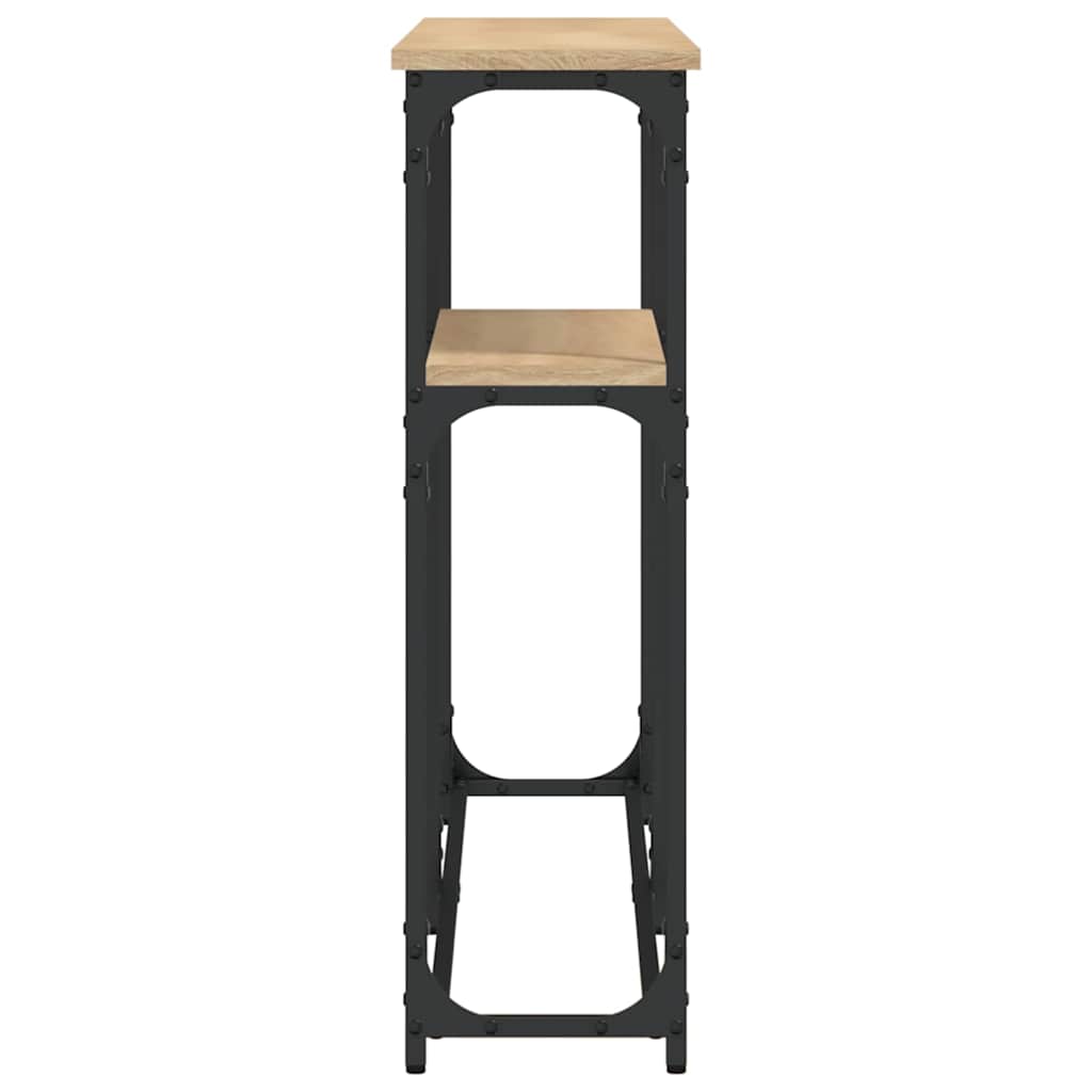 konsolbord 145x22,5x75 cm konstrueret træ sonoma-eg