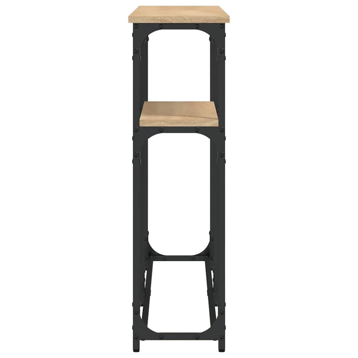 konsolbord 145x22,5x75 cm konstrueret træ sonoma-eg