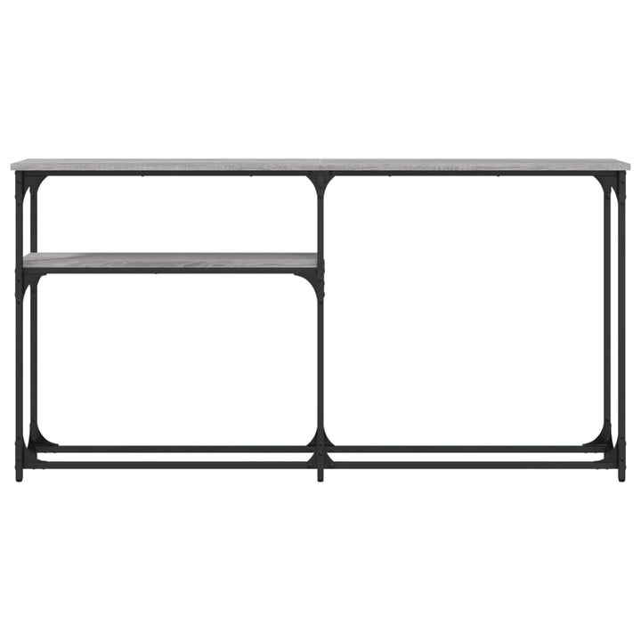 konsolbord 145x22,5x75 cm konstrueret træ grå sonoma-eg
