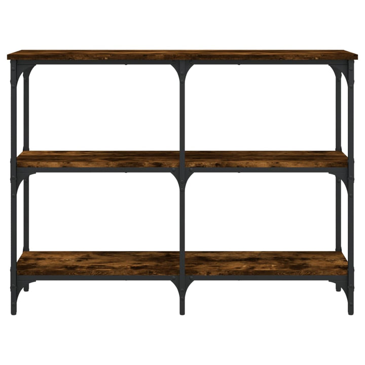 konsolbord 100x29x75 cm konstrueret træ røget egetræsfarve