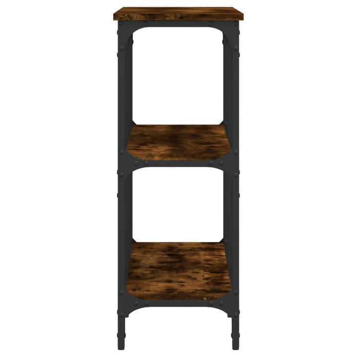 konsolbord 100x29x75 cm konstrueret træ røget egetræsfarve
