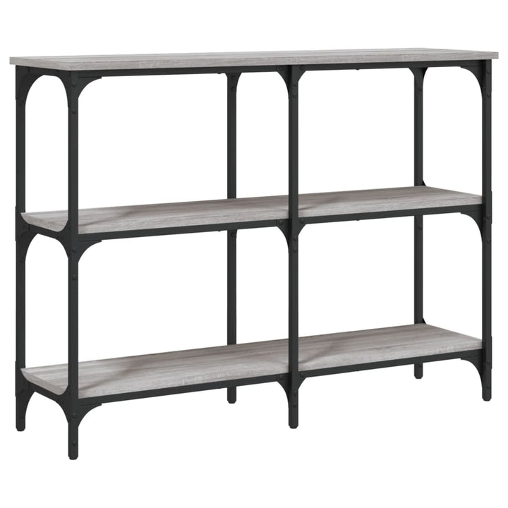 konsolbord 100x29x75 cm konstrueret træ grå sonoma-eg