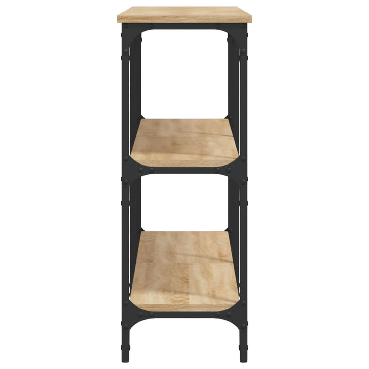 konsolbord 150x29x75 cm konstrueret træ sonoma-eg