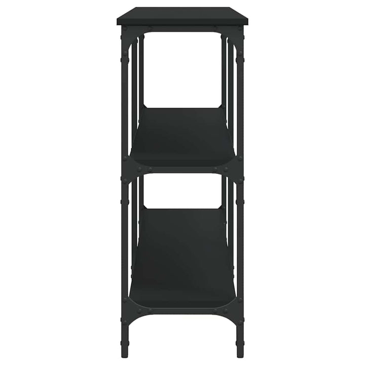 konsolbord 200x29x75 cm konstrueret træ sort