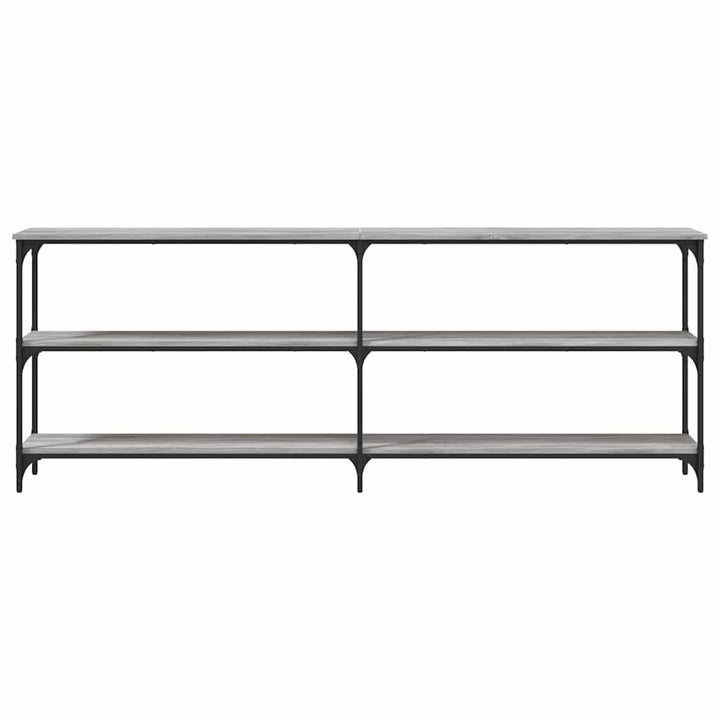 konsolbord 200x29x75 cm konstrueret træ grå sonoma-eg