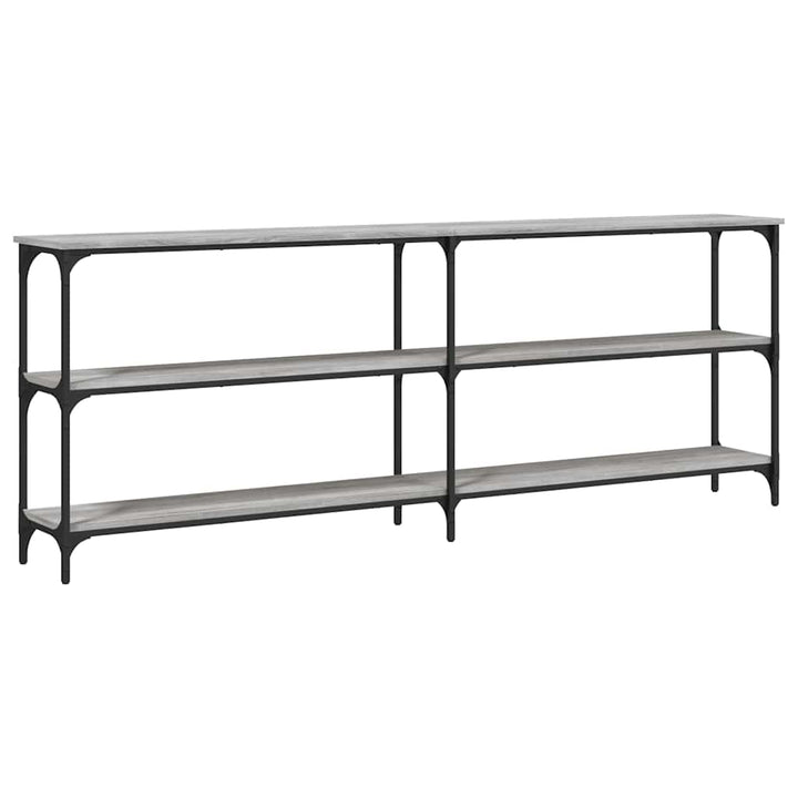 konsolbord 200x29x75 cm konstrueret træ grå sonoma-eg