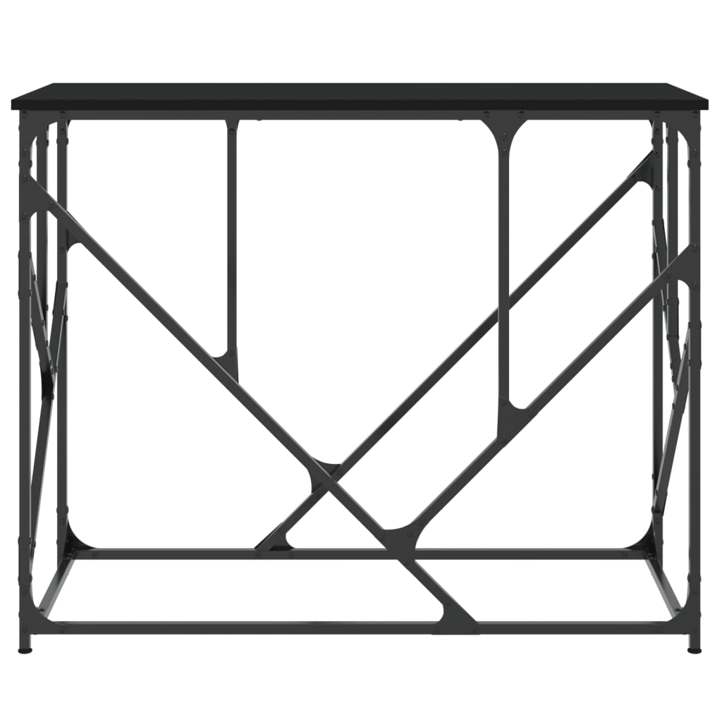 konsolbord 100x40x80 cm konstrueret træ sort