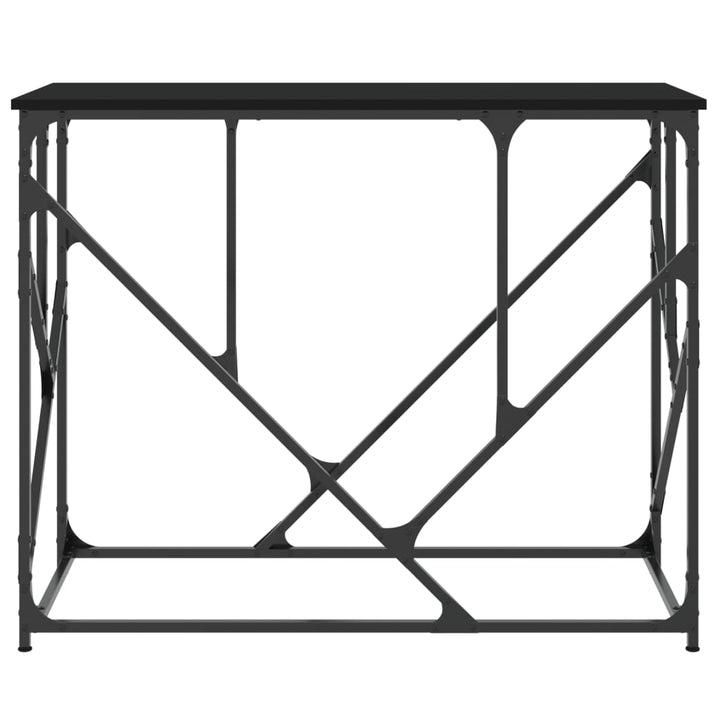 konsolbord 100x40x80 cm konstrueret træ sort