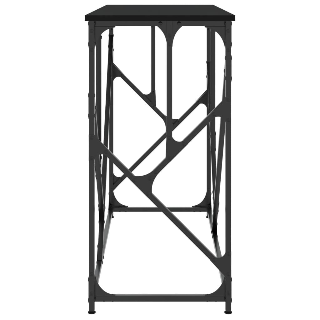 konsolbord 100x40x80 cm konstrueret træ sort