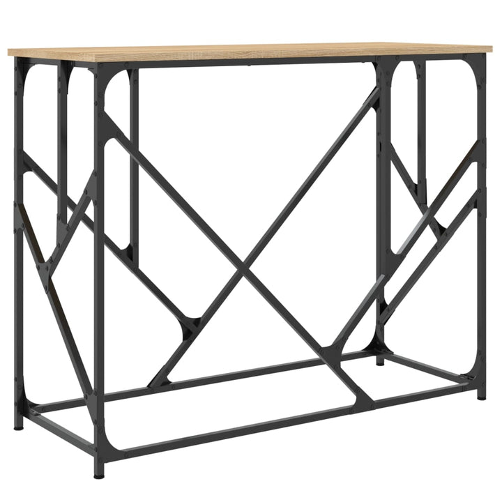 konsolbord 100x40x80 cm konstrueret træ sonoma-eg