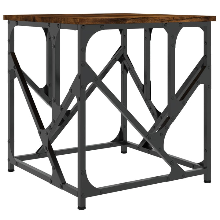 sofabord 45x45x47,5 cm konstrueret træ røget egetræsfarve