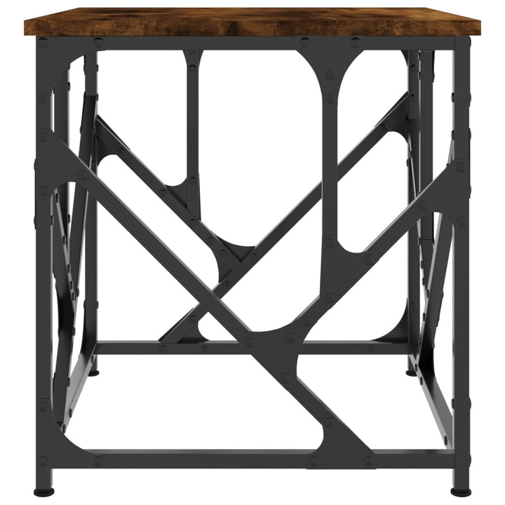 sofabord 45x45x47,5 cm konstrueret træ røget egetræsfarve