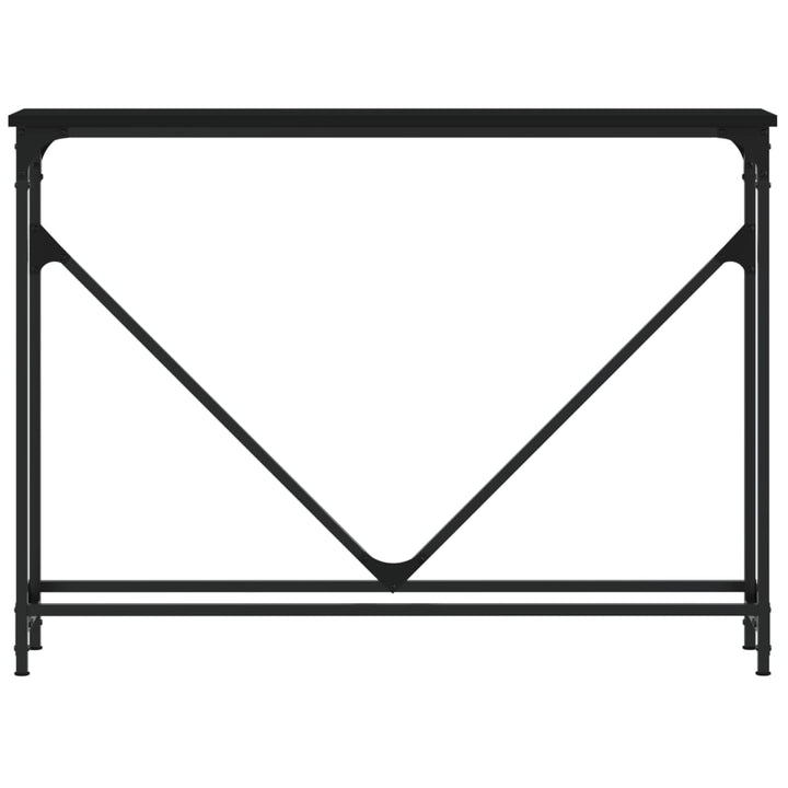 konsolbord 102x22,5x75 cm konstrueret træ sort