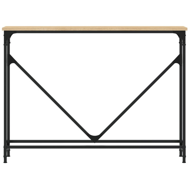 konsolbord 102x22,5x75 cm konstrueret træ sonoma-eg