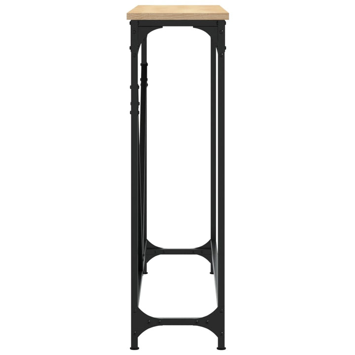 konsolbord 102x22,5x75 cm konstrueret træ sonoma-eg