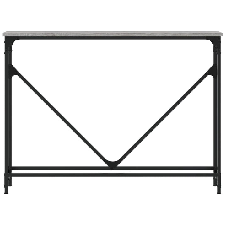 konsolbord 102x22,5x75 cm konstrueret træ grå sonoma-eg