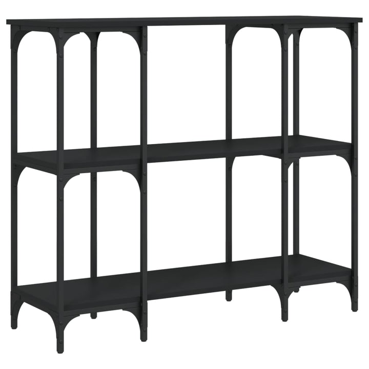 konsolbord 102x35x90 cm konstrueret træ sort