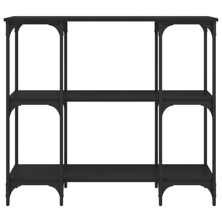 konsolbord 102x35x90 cm konstrueret træ sort