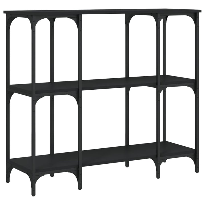 konsolbord 102x35x90 cm konstrueret træ sort