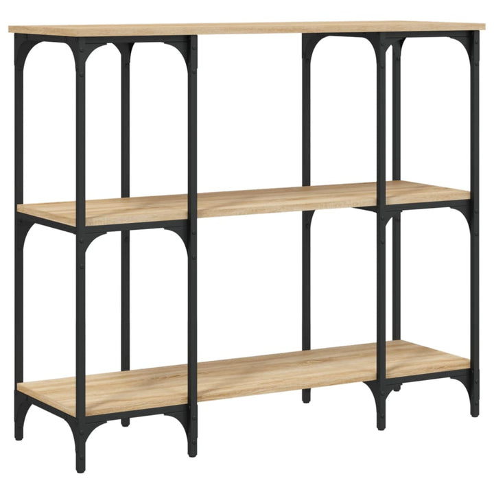 konsolbord 102x35x90 cm konstrueret træ sonoma-eg