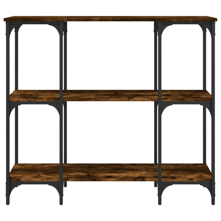 konsolbord 102x35x50 cm konstrueret træ røget egetræsfarve