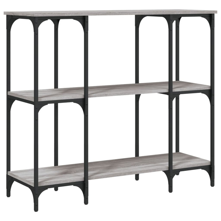 konsolbord 102x32x90 cm konstrueret træ grå sonoma-eg