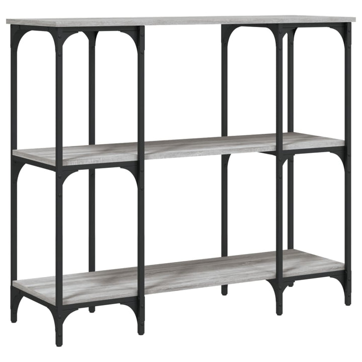 konsolbord 102x32x90 cm konstrueret træ grå sonoma-eg