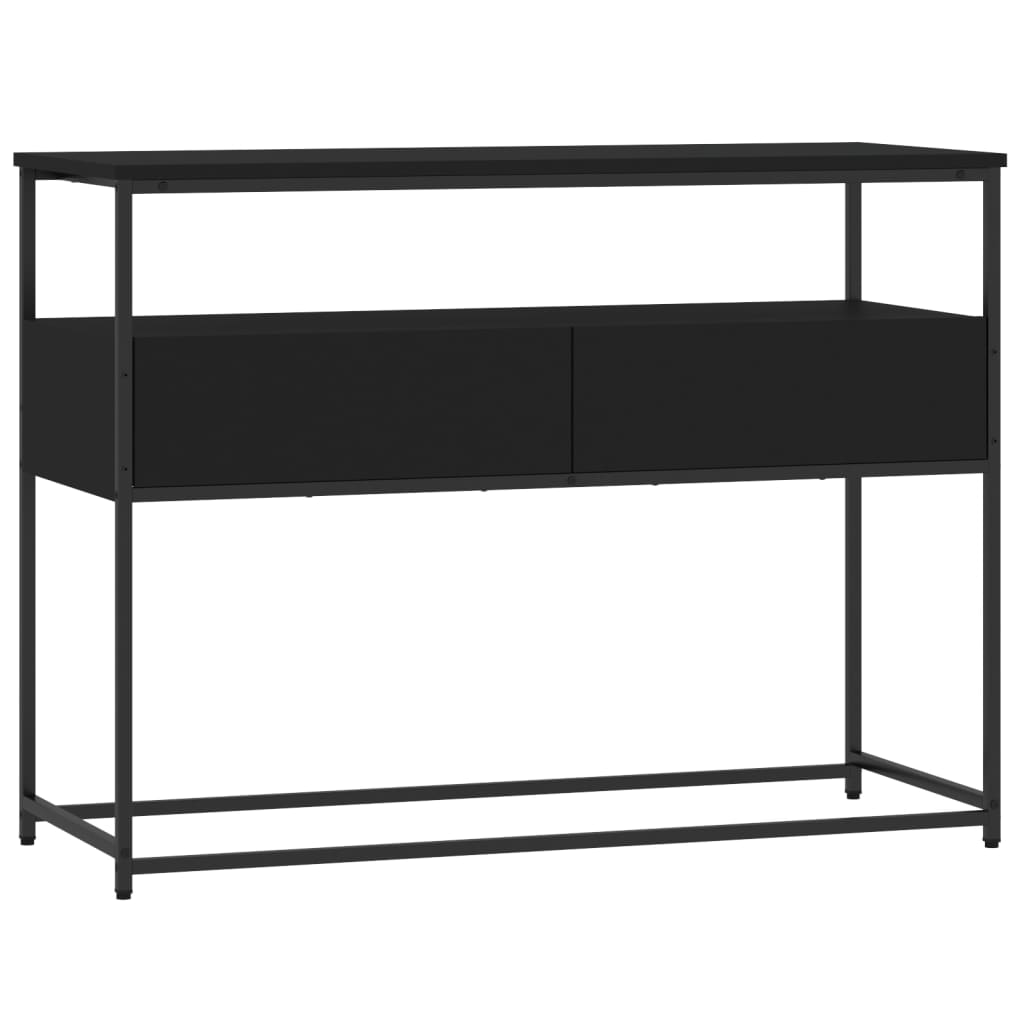 konsolbord 100x40x75 cm konstrueret træ sort