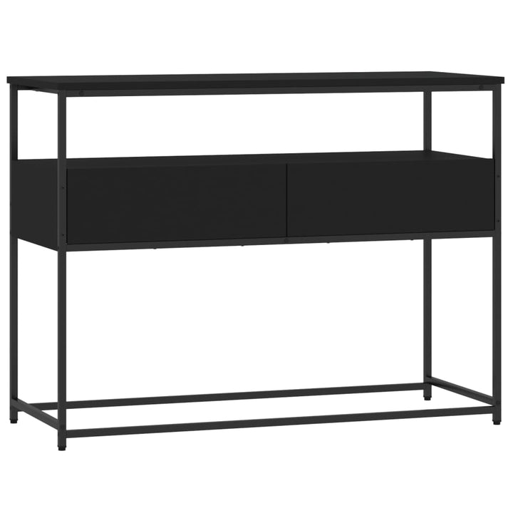 konsolbord 100x40x75 cm konstrueret træ sort