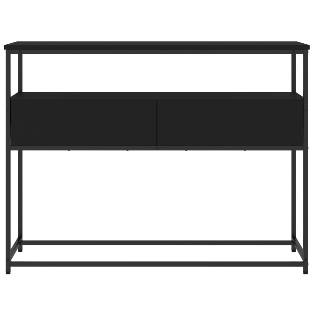konsolbord 100x40x75 cm konstrueret træ sort