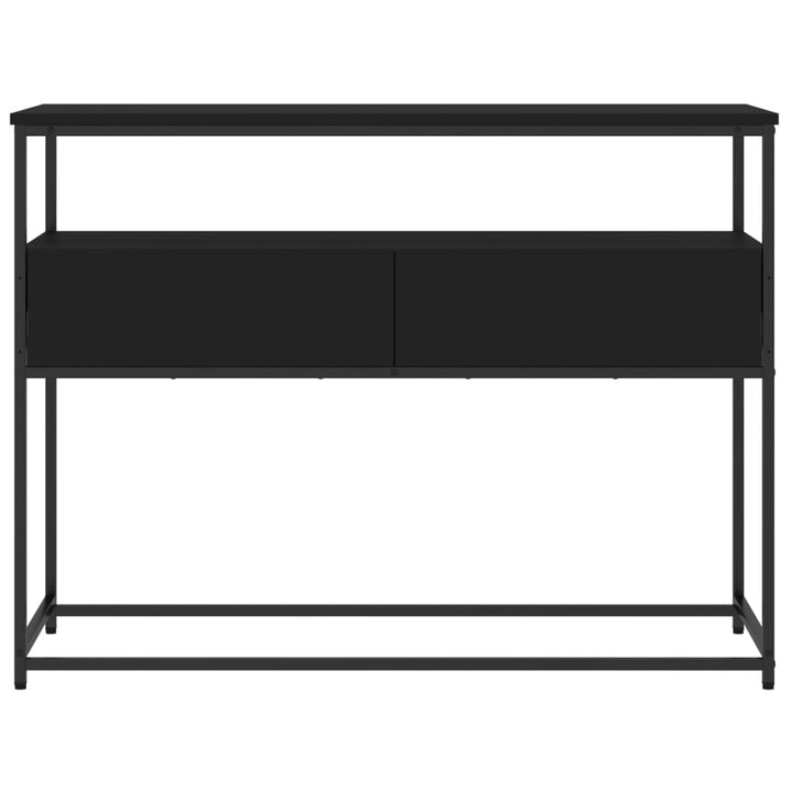 konsolbord 100x40x75 cm konstrueret træ sort