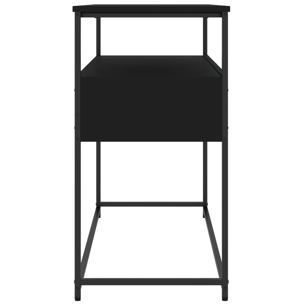 konsolbord 100x40x75 cm konstrueret træ sort