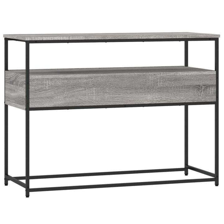 konsolbord 100x40x75 cm konstrueret træ grå sonoma-eg