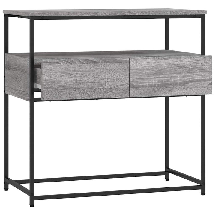 konsolbord 75x40x75 cm konstrueret træ grå sonoma-eg